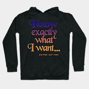 I know exactly what I want - 3 Hoodie